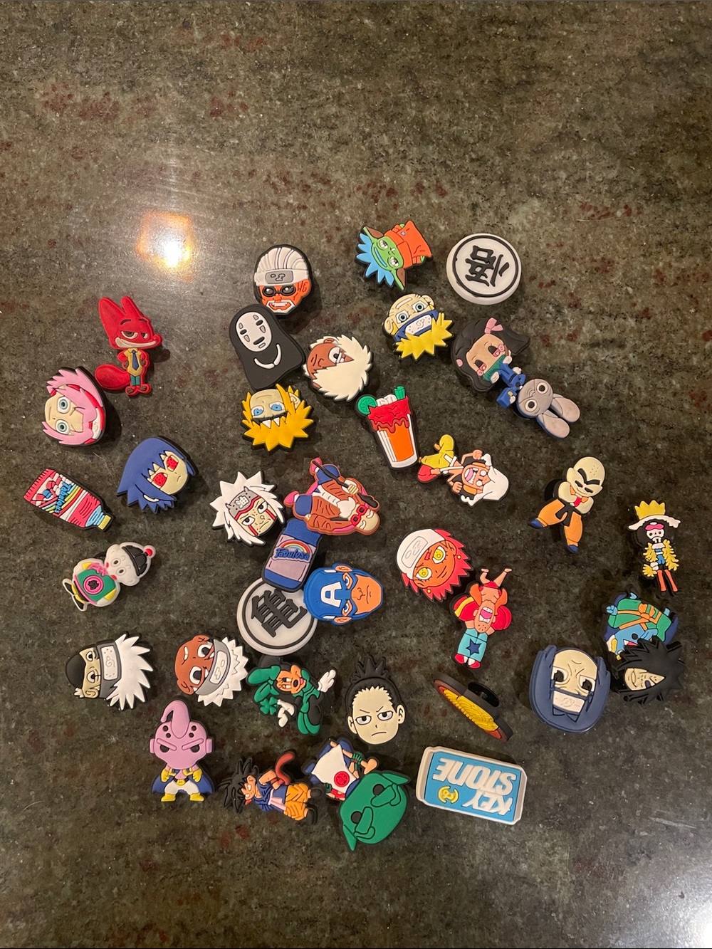 Assorted Anime Manga Character Shoe Charms - Colorful Mix 36 total